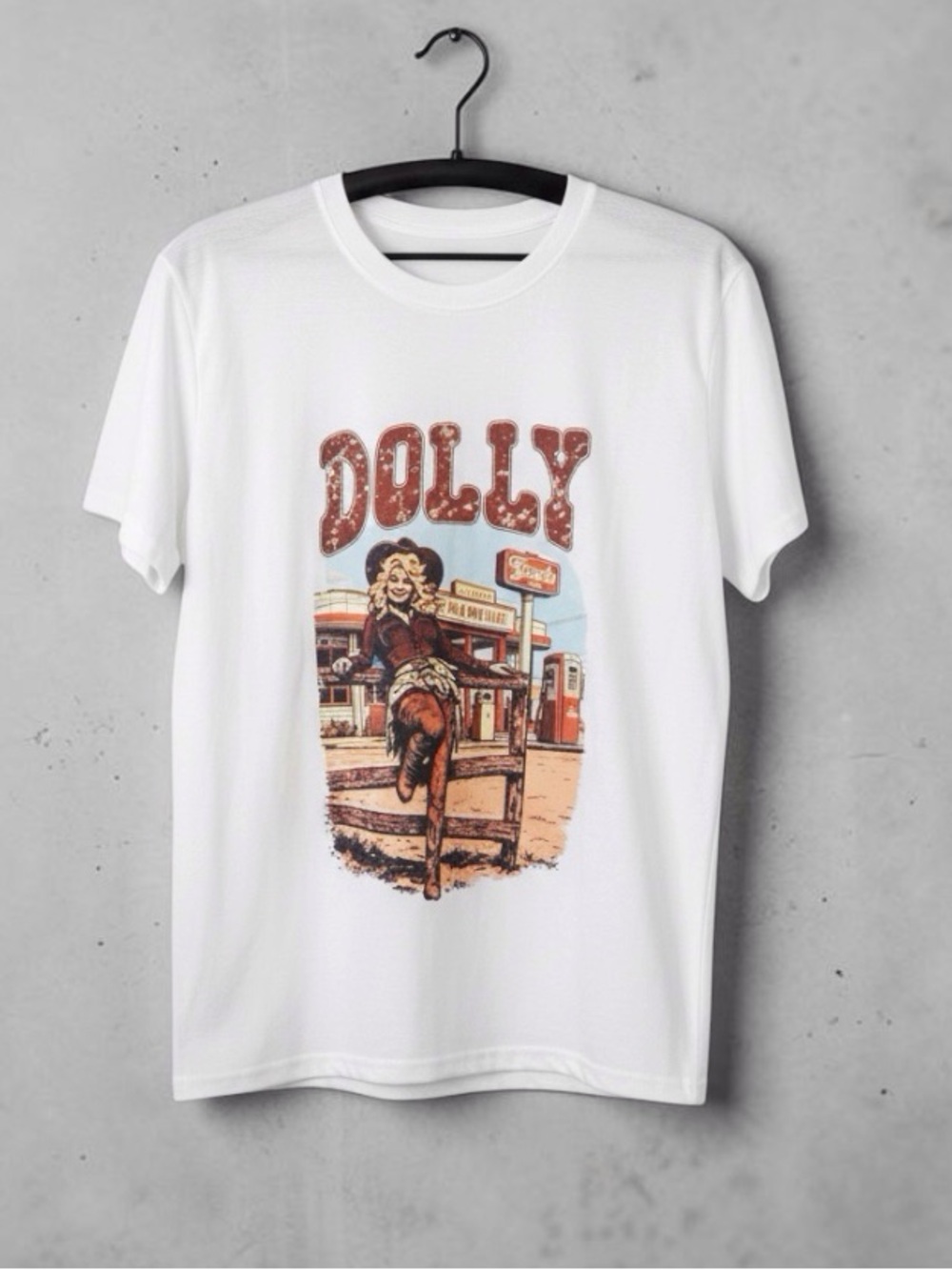 Dolly Parton Western Graphic Tee Large Cowgirl Nashville